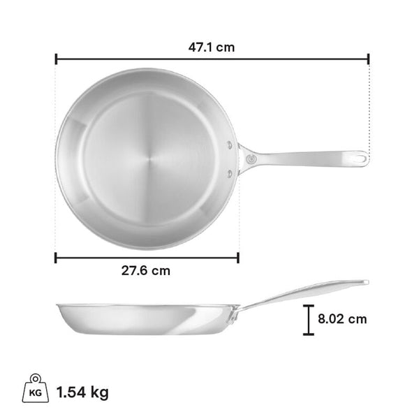 Le Creuset Deep frying pan 26 cm non -stick aluminum - FormAdore