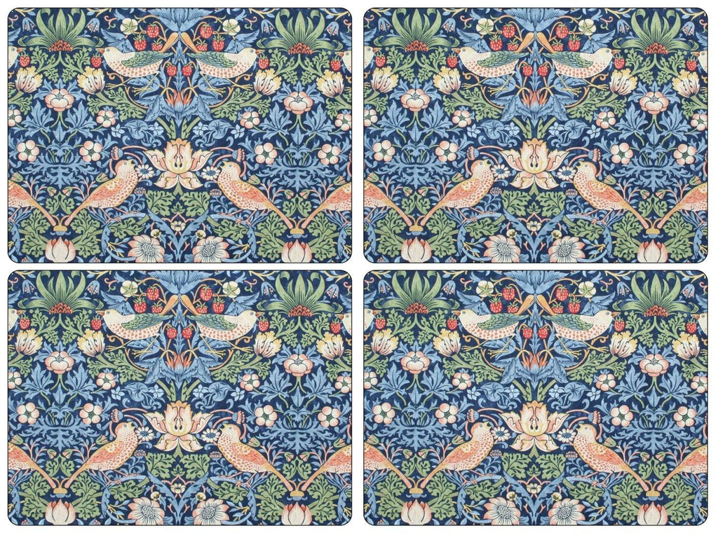 Pimpernel - Strawberry Thief Blue 16x12" s/4 Mats - Britannia Kitchen & Home Calgary