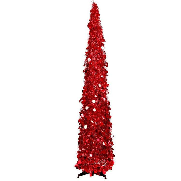 Easy Pop Up 5ft Holiday Tinsel Tree