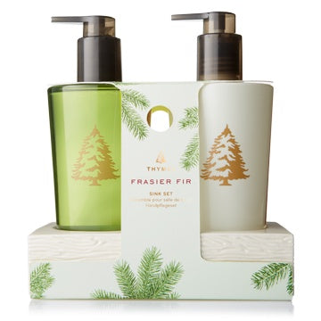 Thymes Frasier Fir Sink Set with Ceramic Caddy - Britannia Kitchen & Home Calgary