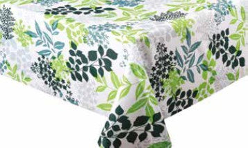 Carlee Green Stain Resistant Tablecloth