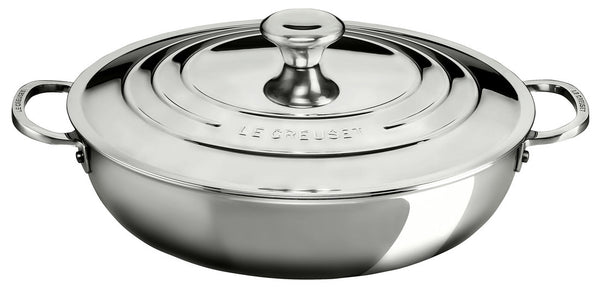 Le Creuset Stainless Steel Shallow Casserole/Braiser - 4.8L