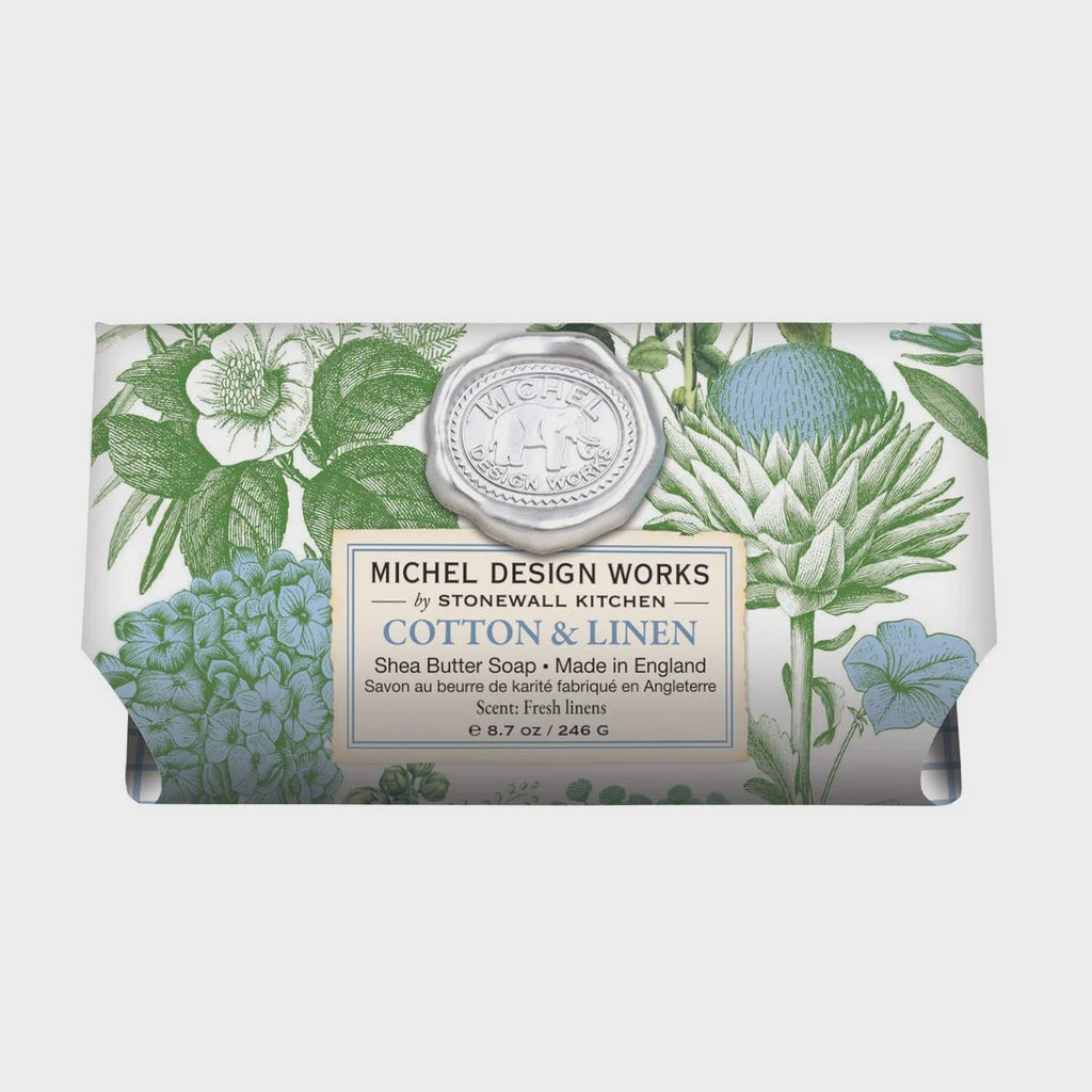 Michel Design Works Large Bath Soap Bar - Cotton & Linen