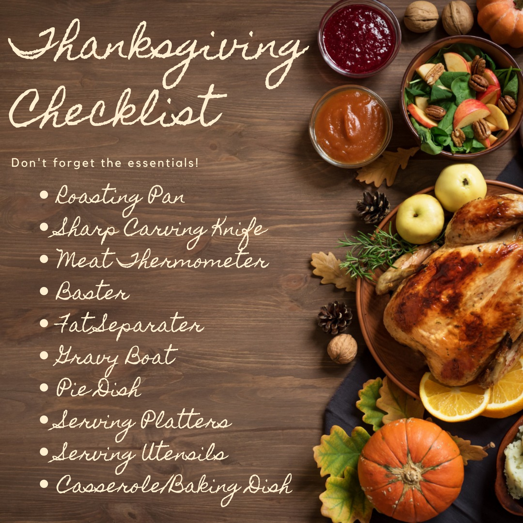 Thanksgiving Checklist