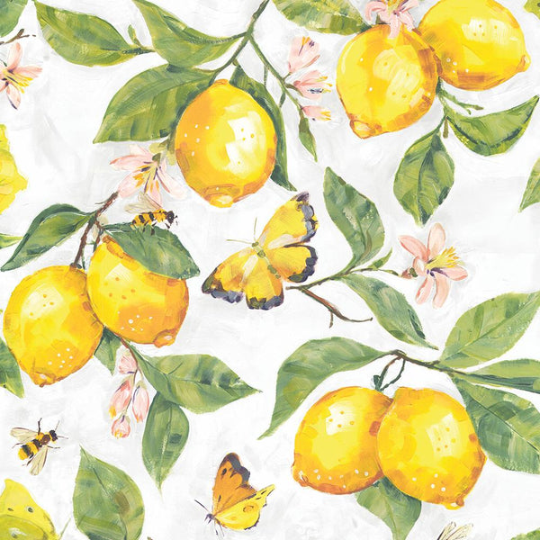 Fresh Lemons Cocktail Napkin