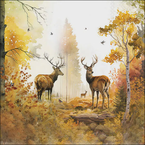 Ambiente Luncheon Paper Napkins Soft 3-Ply, Pack of 20 - Autum Forest