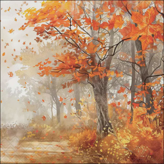 Ambiente Luncheon Paper Napkins Soft 3-Ply, Pack of 20 - Autum Tree