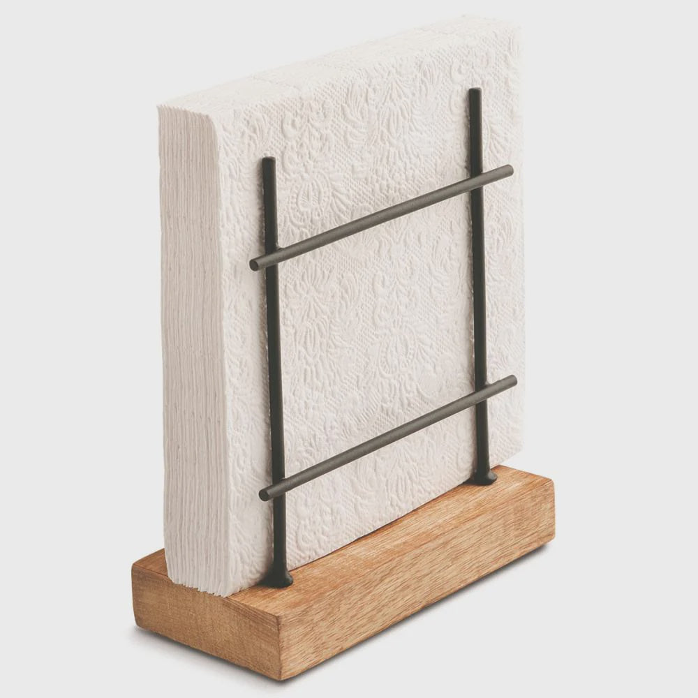 Standing Figure Black Napkin Holder