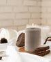 Grey LED Pillar Candle