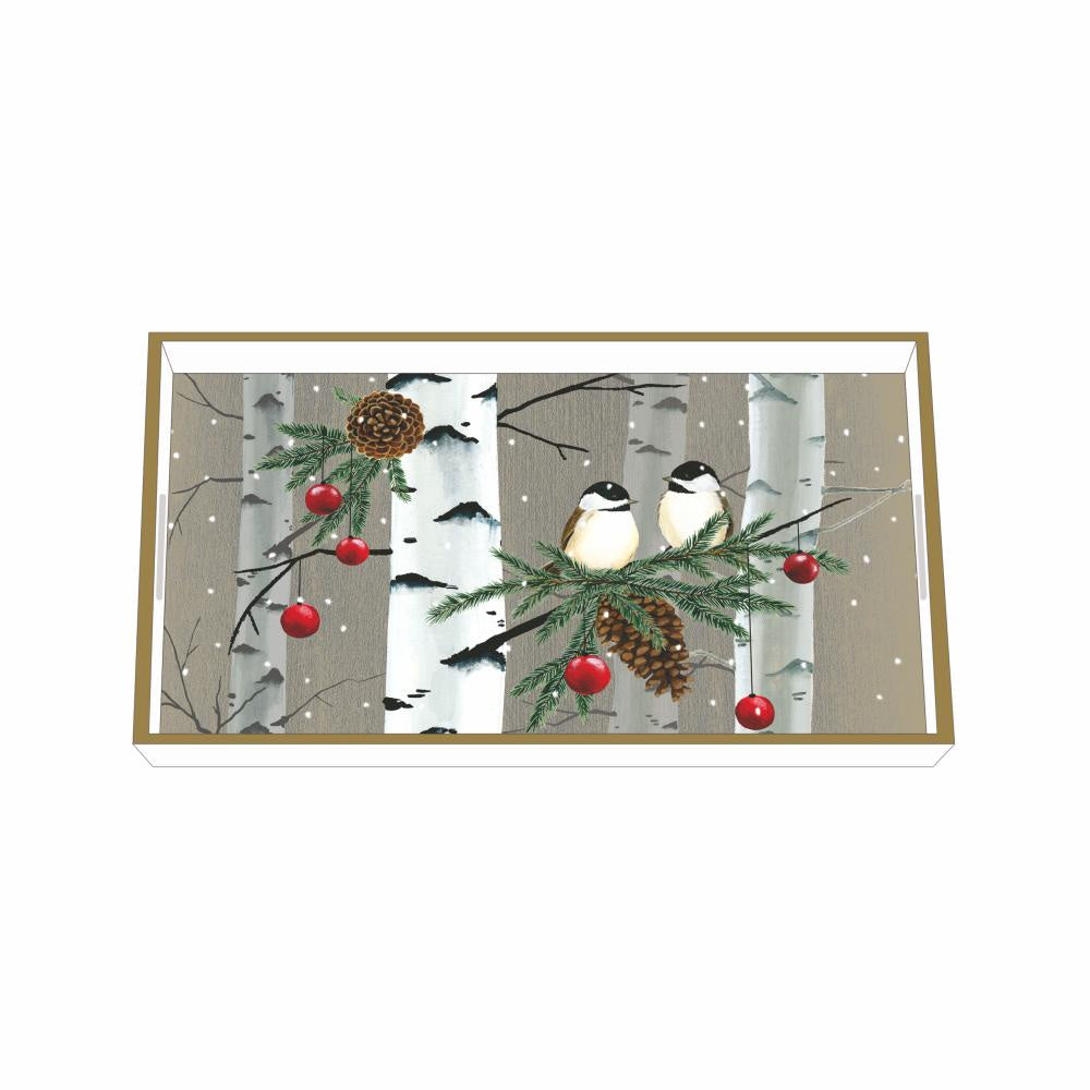 Wooden Vanity Tray - Birch & Birds