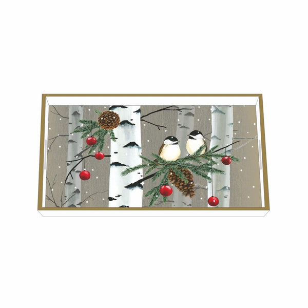 Wooden Vanity Tray - Birch & Birds