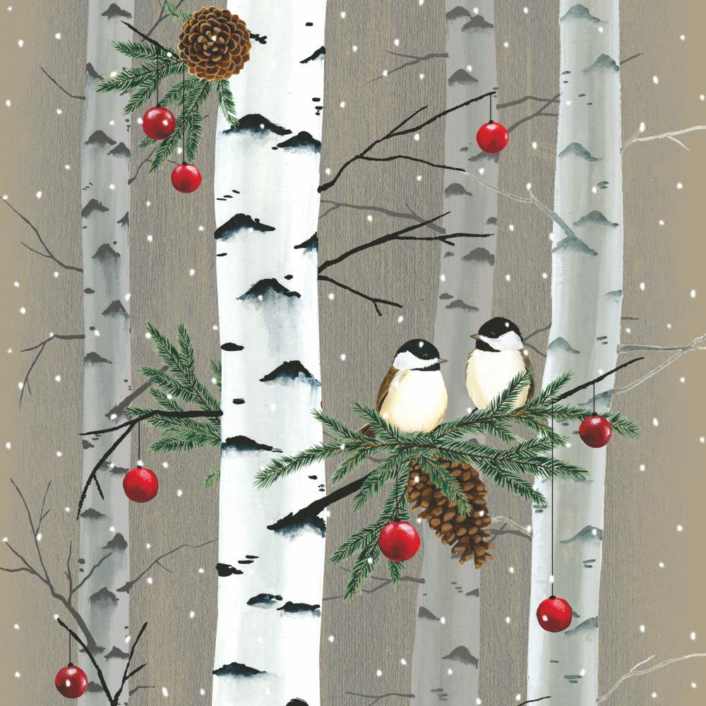 Cocktail Paper Napkins - Soft 3-Ply, Pack of 20 - Birch & Birds