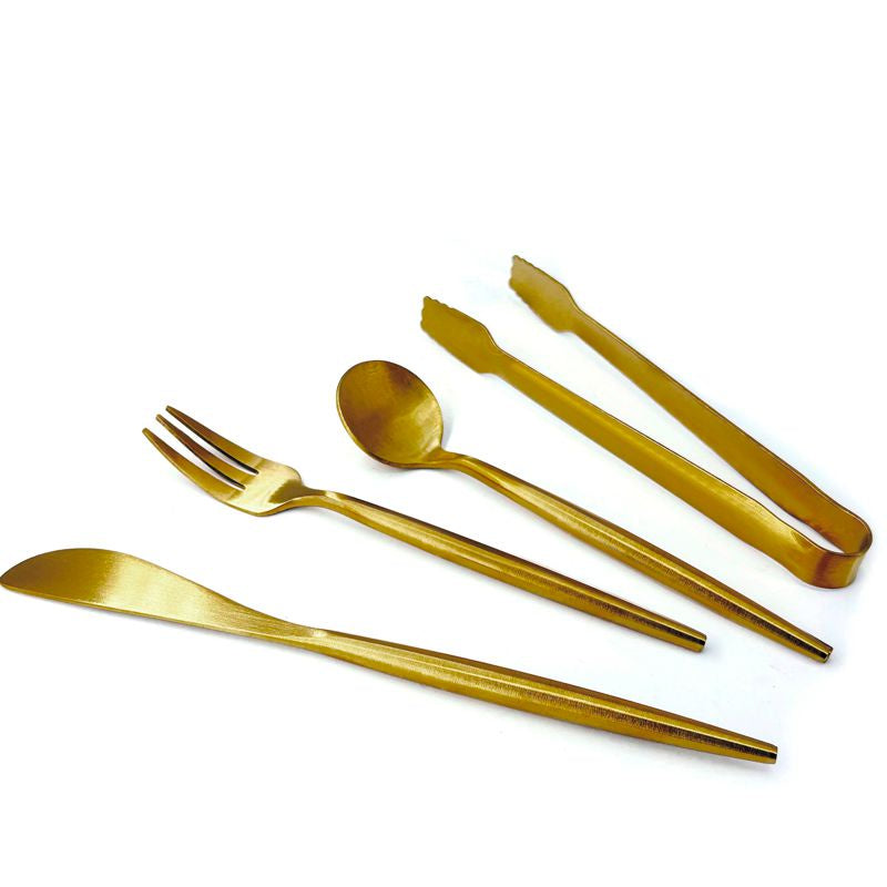 Natural Living 4 Pc  Gold Charcuterie Utensils