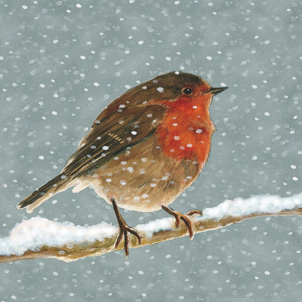 Luncheon Paper Napkins - Soft 3 Ply, Pack of 20 - Snow is Falling