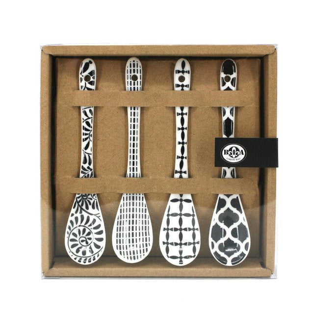 Bia Black & White Condiment Spoons set of 4