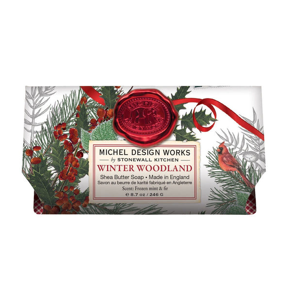 Michel Design Works Large Bath Soap Bar - Winter Woodland