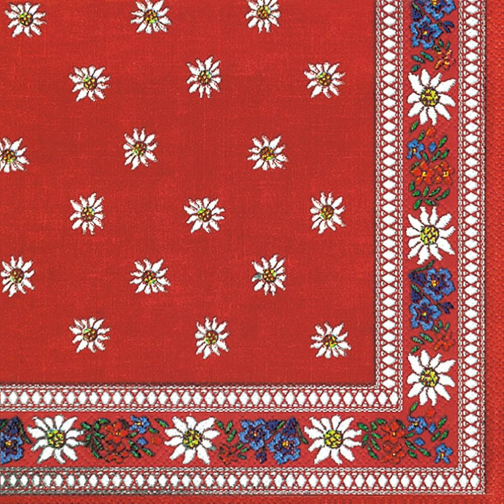 Edelweiss Red Luncheon Napkin