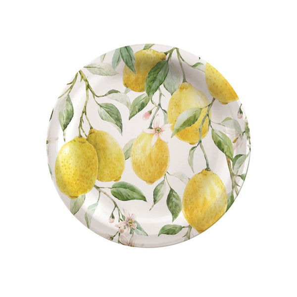 Fresh Lemon Paper Plates  Set/8