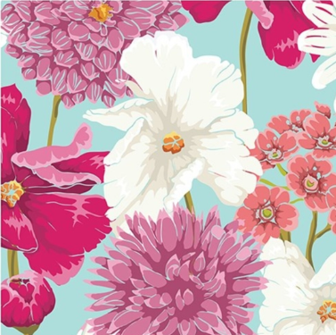 Bold Floral Luncheon Napkins