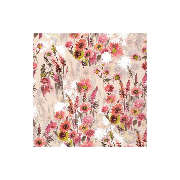 Autumn Meadow Cream Cocktail Napkin