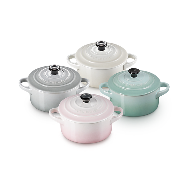 Le Creuset Calm Collection Classic Mini Round Cocottes Set/4