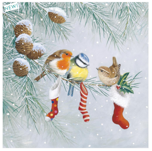 Christmas Socks Luncheon Napkin