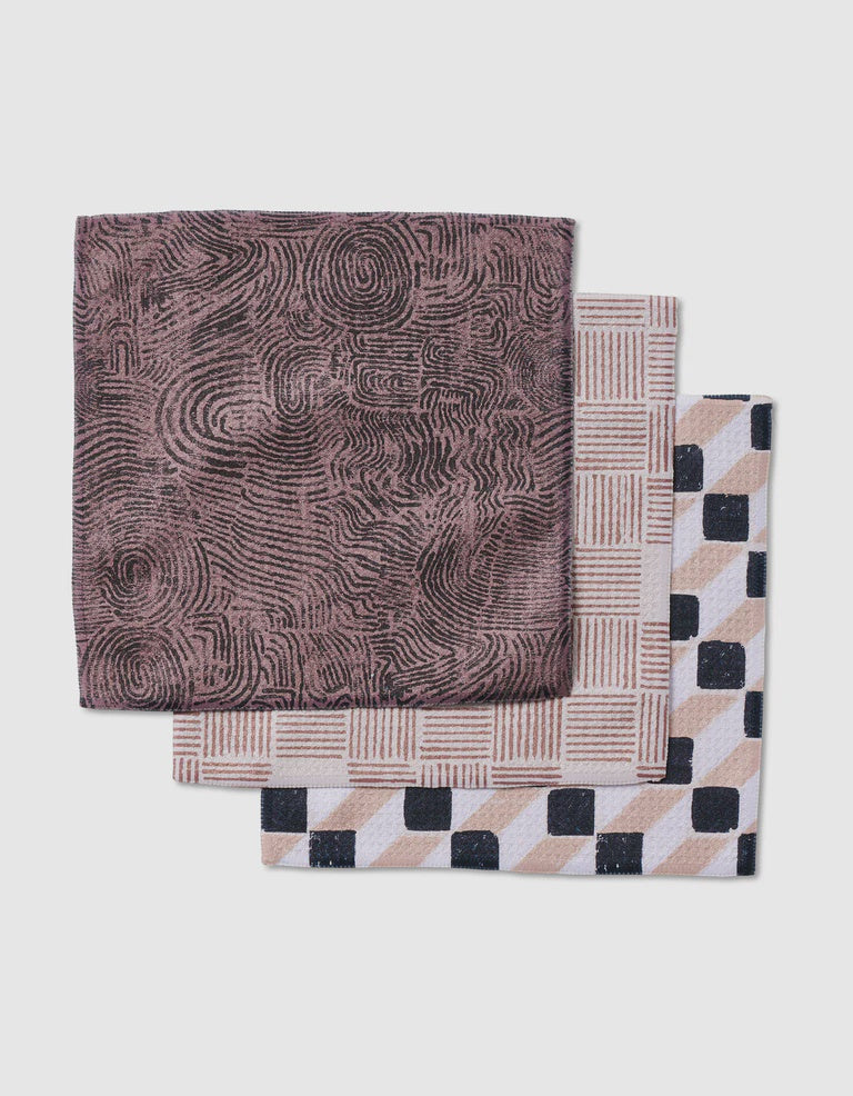Geometry Dishcloths S/3 - Chiseled