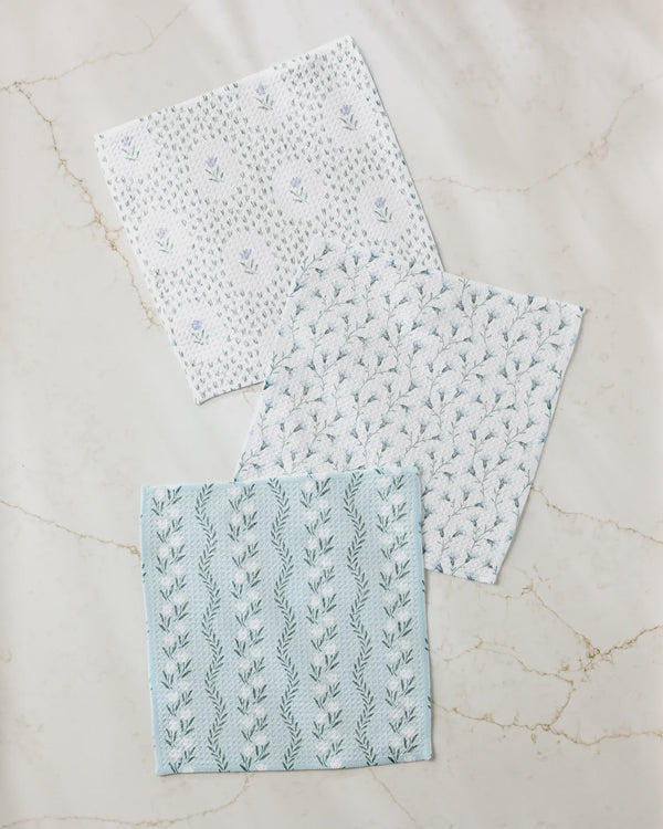 Geometry Dishcloth S/3 - Trailing Farmhouse Florals