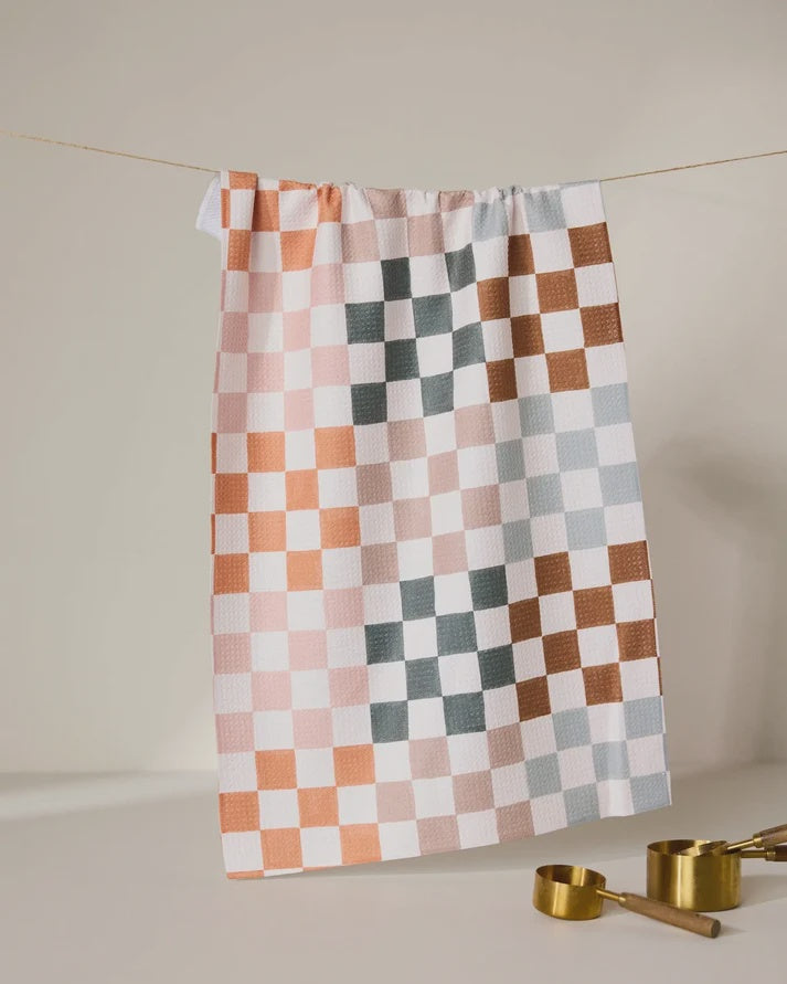 Geometry Kitchen Towel - Autumn Checkers