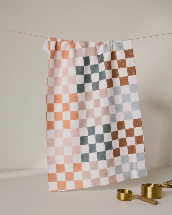 Geometry Kitchen Towel - Autumn Checkers