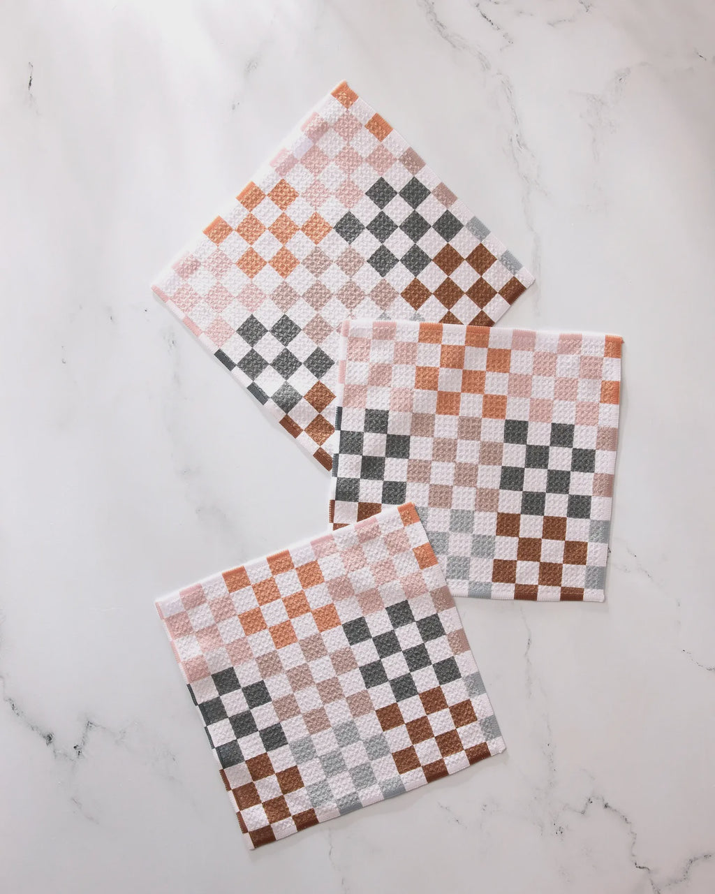 Geometry Dishcloth S/3 - Autumn Checkers