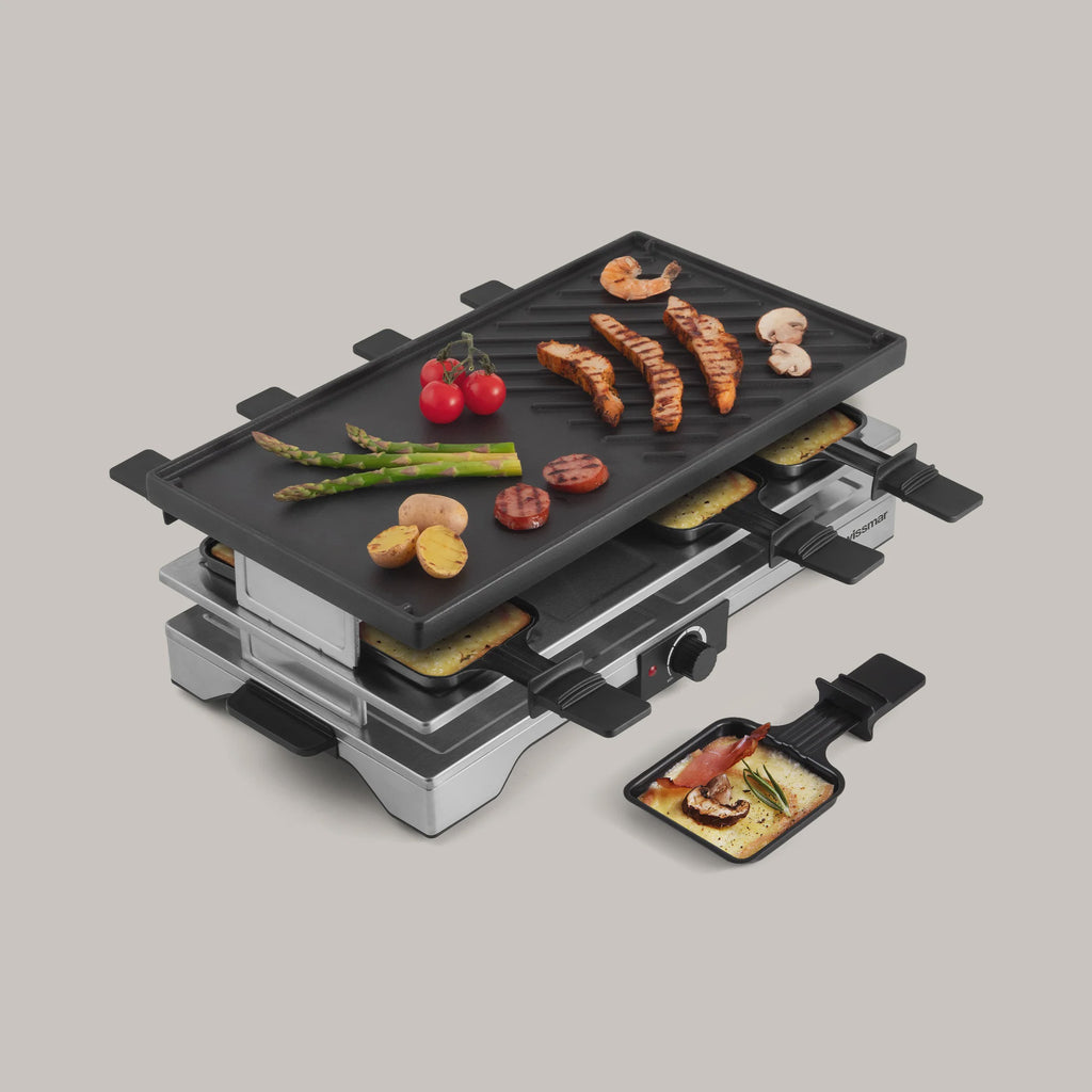 Verso 8 Person Raclette Party Grill - Cast Iron