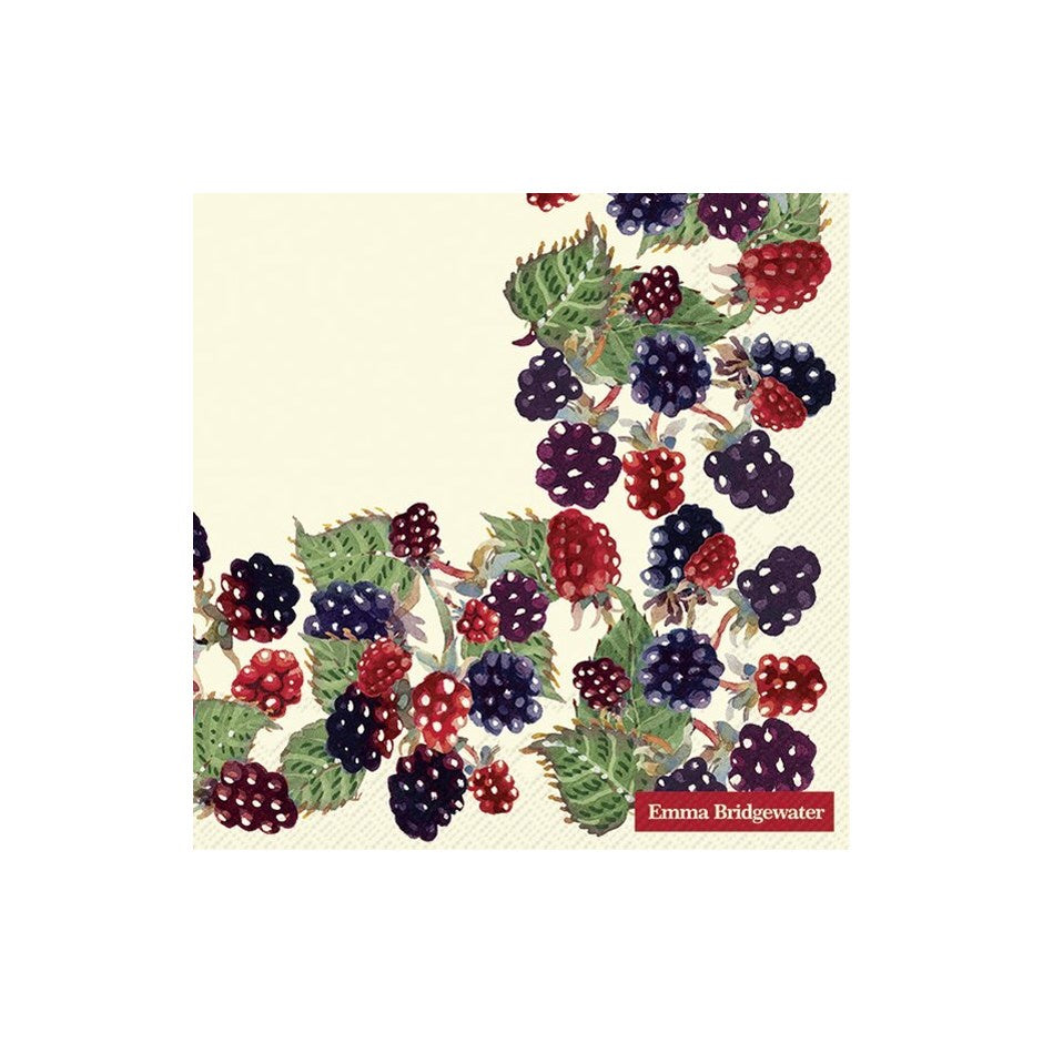 Blackberries Cream Cocktail Napkin