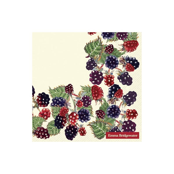 Blackberries Cream Cocktail Napkin