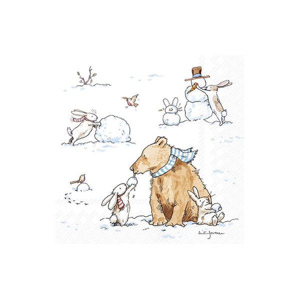 Snow Friends Luncheon Napkin