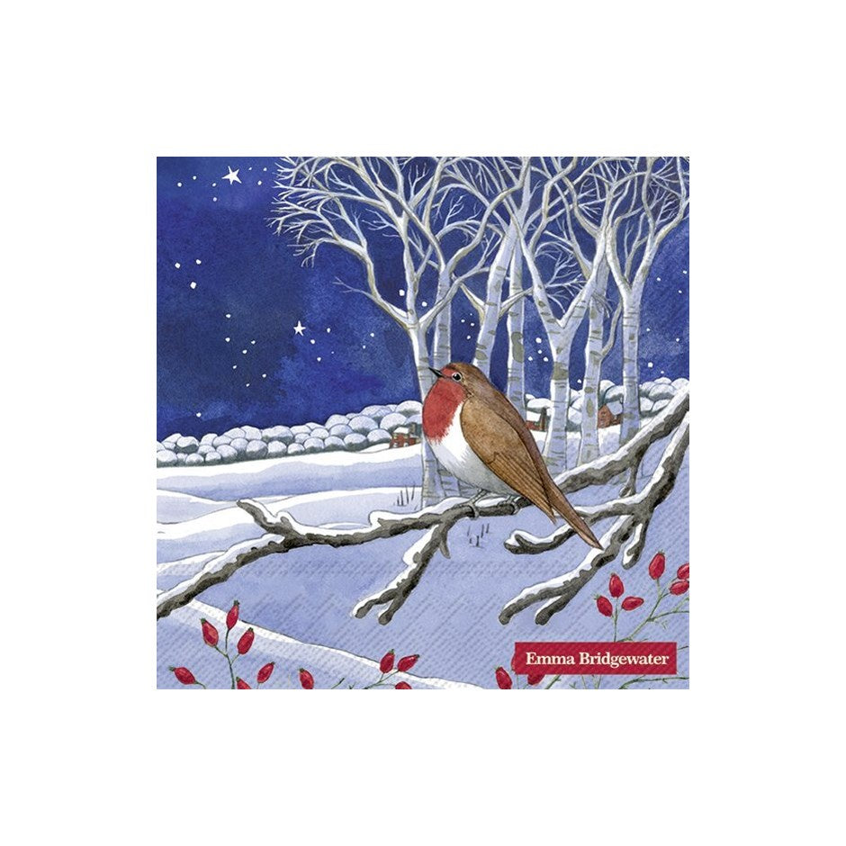 Midnight Robin Luncheon Napkin