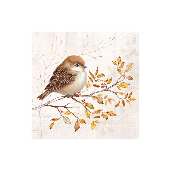 Autumn Melody Cream Cocktail Napkin