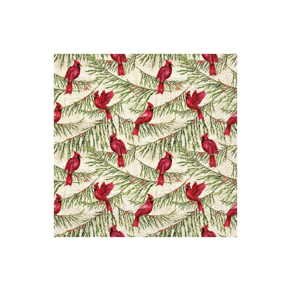 Cardinal Pines Cream Luncheon Napkin