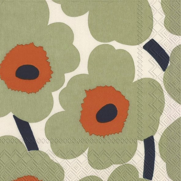 Marimekko Cream Orange Luncheon Napkin