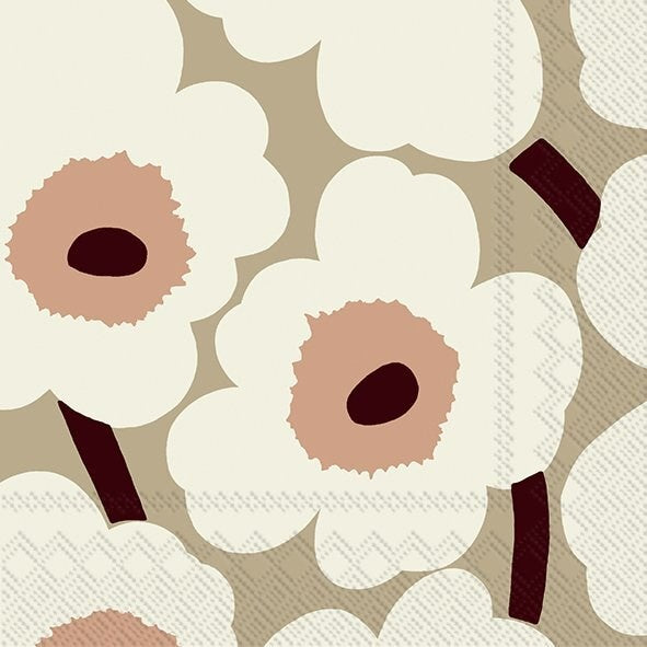 Marimekko Unikko Cream Cocktail Napkin