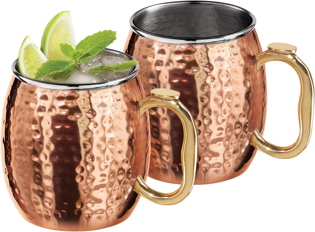 Oggi  Set of 2 Moscow Mule Copper Mugs 0.6L