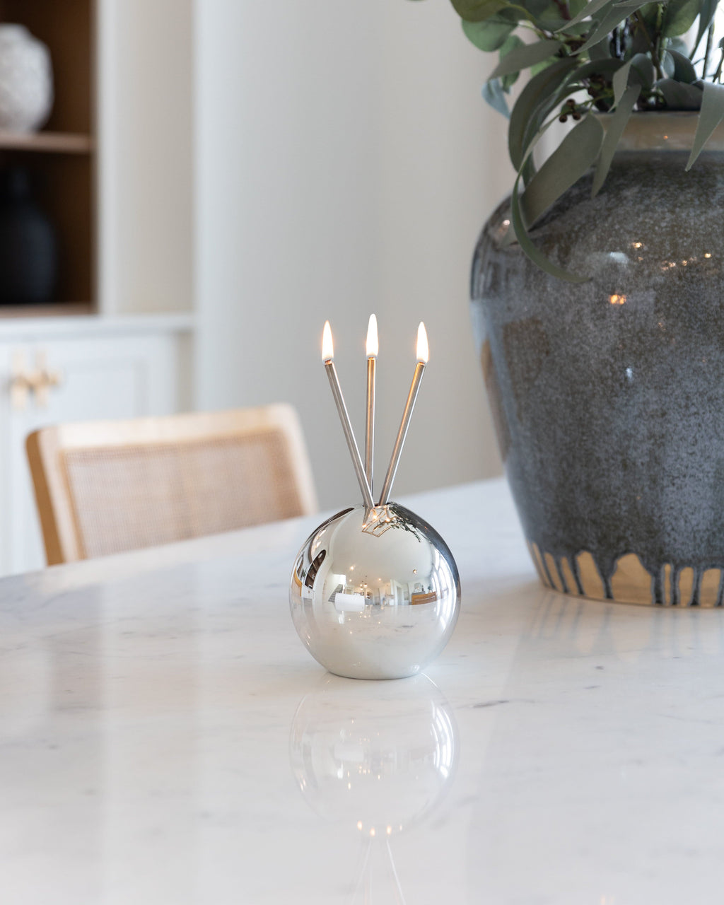 Everlasting Candle Neva Vase - Silver