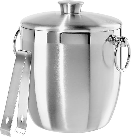 Oggi Double Walled S/S Ice Bucket with Tongs