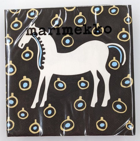Marimekko Musta Tamma Brown Luncheon Napkins