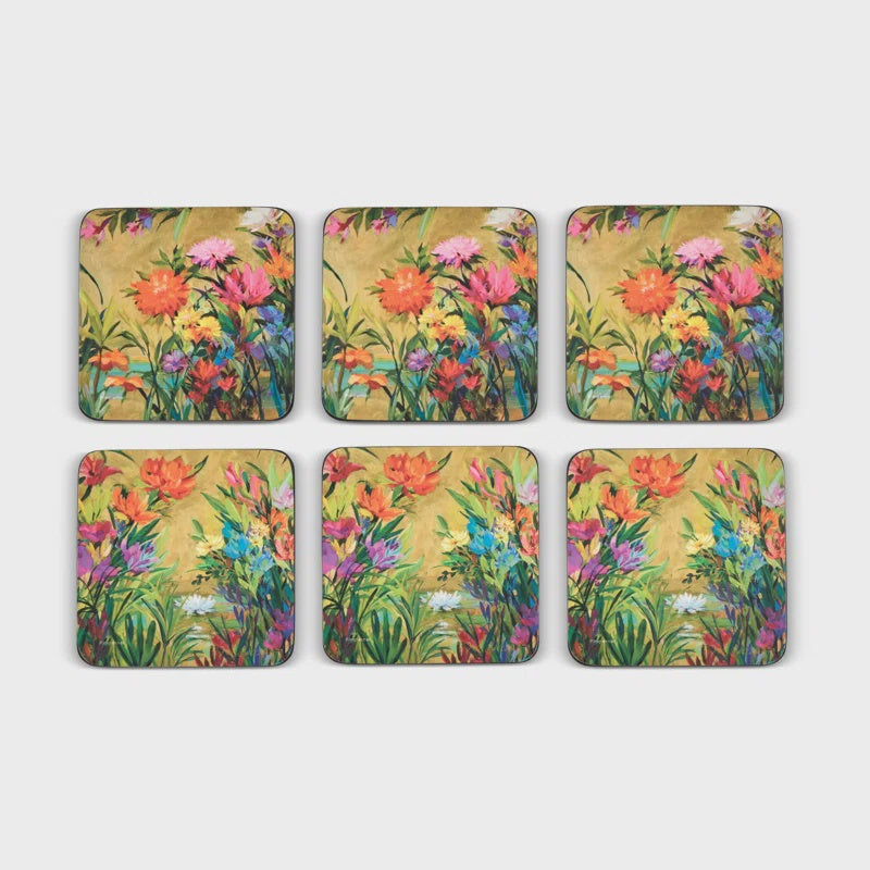 Pimpernel Cork-Backed Hardboard Coasters, Set of 6 - Martha's Choice