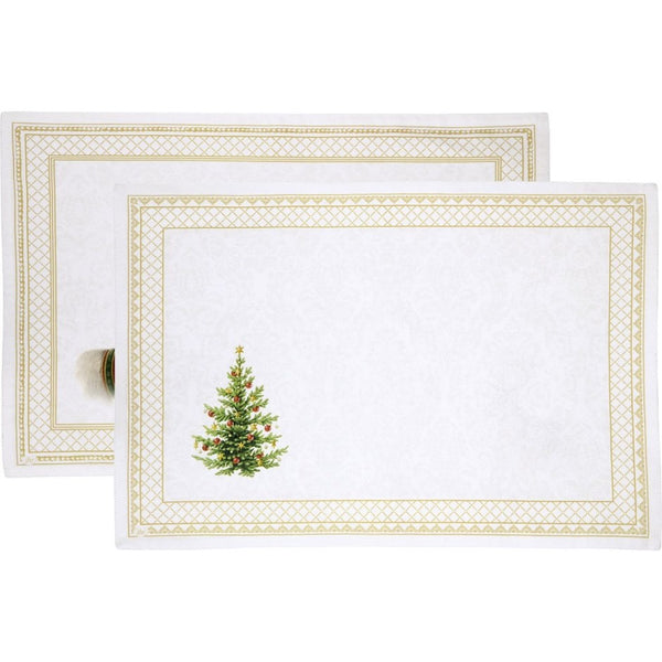 Classic Christmas Tree gold - Fabric Placemat