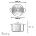 Le Creuset Stainless Steel Stock Pot - 6.6L