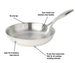 Meyer Supersteel Stainless Steel Fry Pan - 20cm - Britannia Kitchen & Home