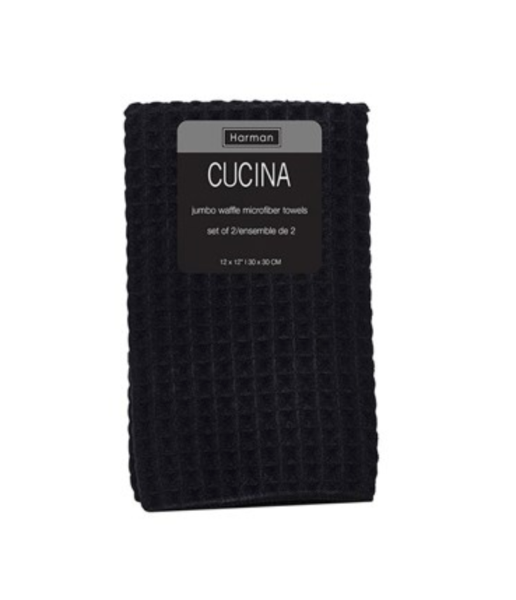 Harman Cucina Jumbo Waffle Kitchen Towel S/2 - Britannia Kitchen & Home