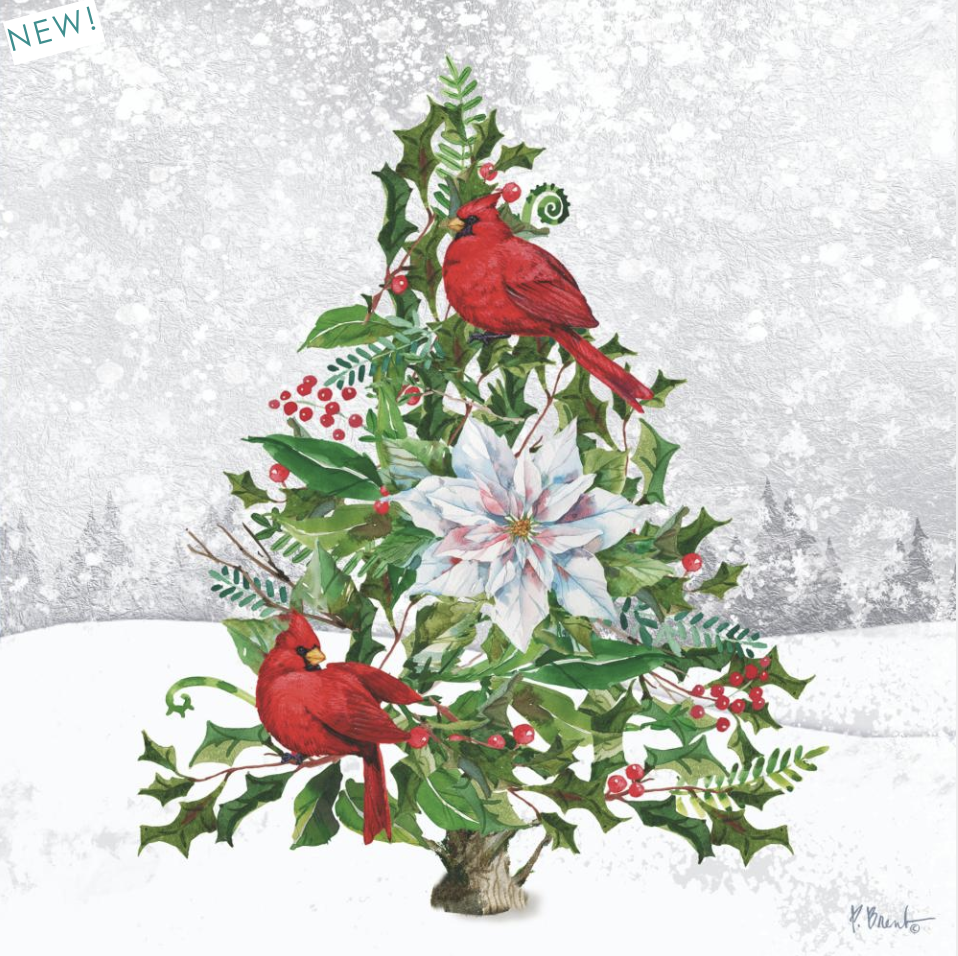 Christmas Topiary Luncheon Napkin